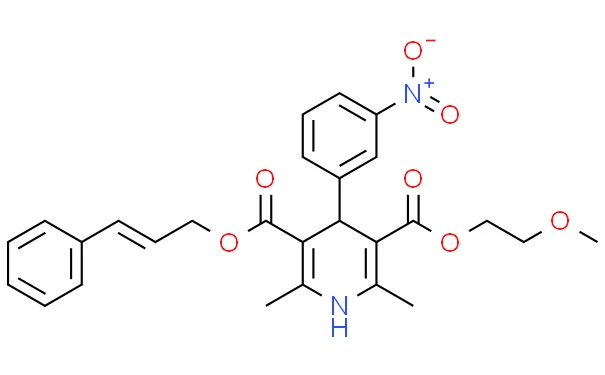 The structural formula of Cilnidipine API The structural formula of Cilnidipine API